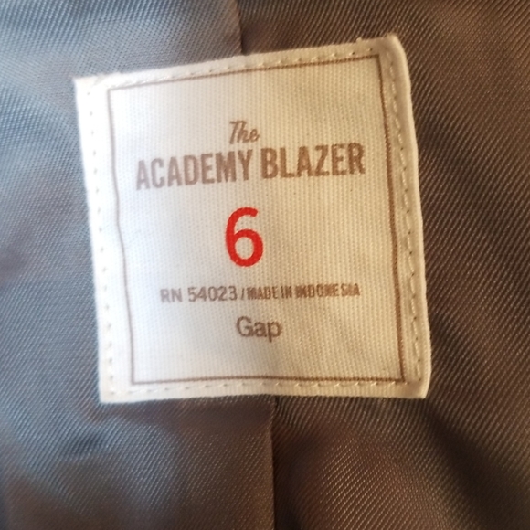 GAP Academy Blazer size 6 navy and white - Picture 6 of 8